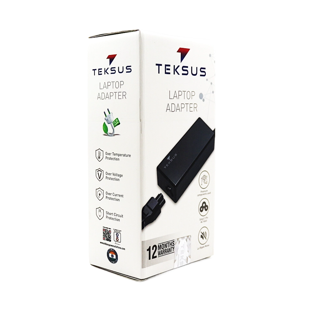 Teksus Laptop Adapter Compatible For Lenovo 45w |20v/ 2.25a | 4.0mm x 1.7mm Small Pin
